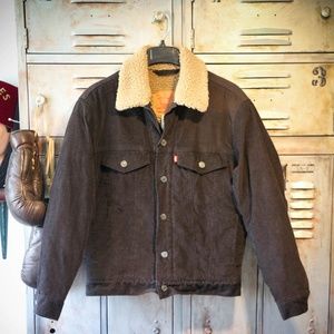 LEVIS Mens Corduroy Sherpa Jacket Denim/Jean Small